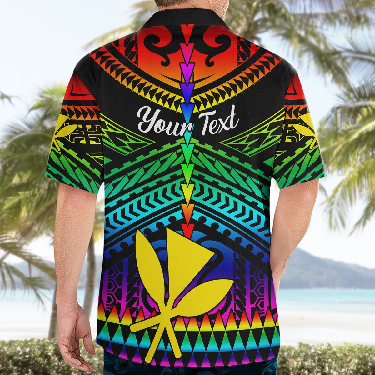 Personalised Hawaii Hawaiian Shirt Kanaka Maoli Kakau 2023 National Coming Out Day LT01 - Polynesian Pride