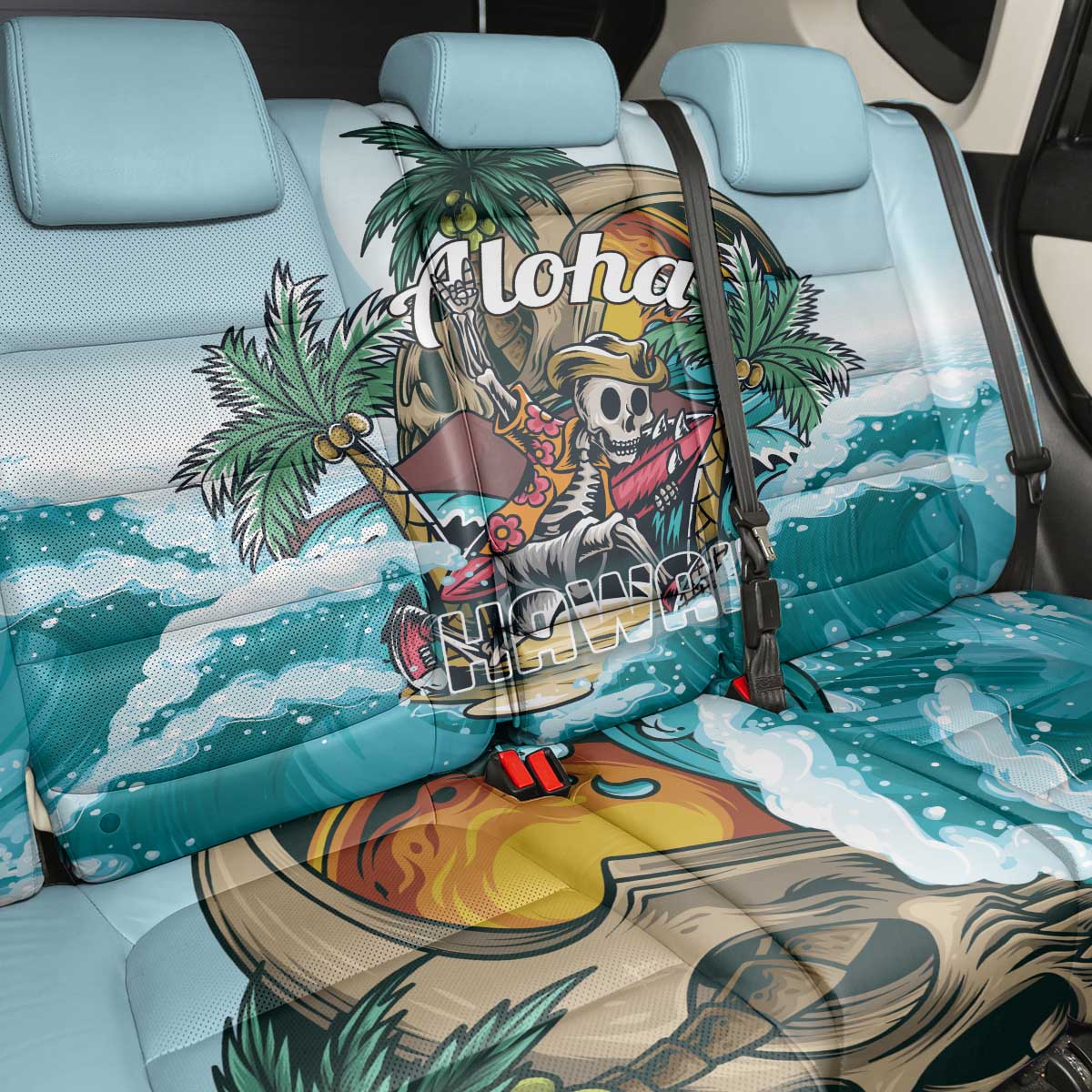 Aloha Hawaii Skeleton Back Car Seat Cover Tropical Summer Vibe LT01 - Polynesian Pride