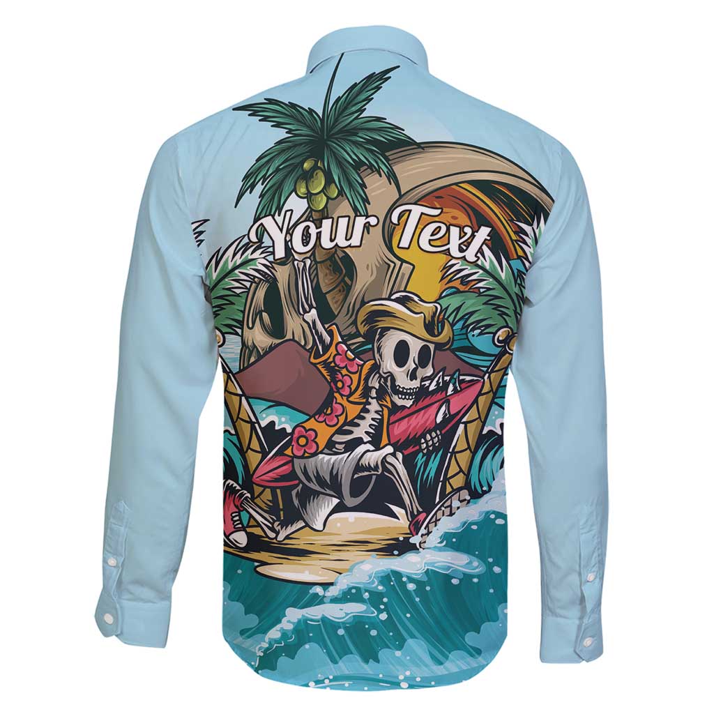 Personalized Aloha Hawaii Skeleton Family Matching Off Shoulder Maxi Dress and Hawaiian Shirt Tropical Summer Vibe LT01 - Polynesian Pride