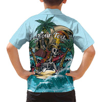 Personalized Aloha Hawaii Skeleton Kid Hawaiian Shirt Tropical Summer Vibe