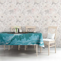 Aloha Hawaii Skeleton Tablecloth Tropical Summer Vibe