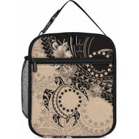 Cook Islands Turtle Lunch Bag Stars and Hibiscus - Beige LT01 10.2 × 8.3 × 4.3 inch Beige - Polynesian Pride