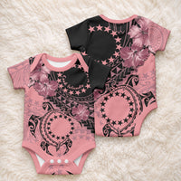 Cook Islands Turtle Baby Onesie Stars and Hibiscus - Pink LT01 - Polynesian Pride