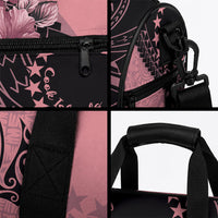 Cook Islands Turtle Duffle Bag Stars and Hibiscus - Pink LT01 - Polynesian Pride