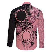 Cook Islands Turtle Family Matching Summer Maxi Dress and Hawaiian Shirt Stars and Hibiscus - Pink LT01 - Polynesian Pride