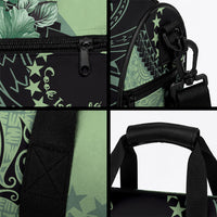 Cook Islands Turtle Duffle Bag Stars and Hibiscus - Green LT01 - Polynesian Pride