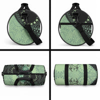 Cook Islands Turtle Duffle Bag Stars and Hibiscus - Green LT01 - Polynesian Pride