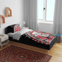 New Zealand Christmas Meri Kirihimete Bedding Set Santa Hei Tiki Pohutukawa LT01 - Polynesian Pride