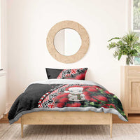 New Zealand Christmas Meri Kirihimete Bedding Set Santa Hei Tiki Pohutukawa LT01 - Polynesian Pride