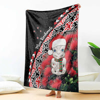 New Zealand Christmas Meri Kirihimete Blanket Santa Hei Tiki Pohutukawa LT01 - Polynesian Pride