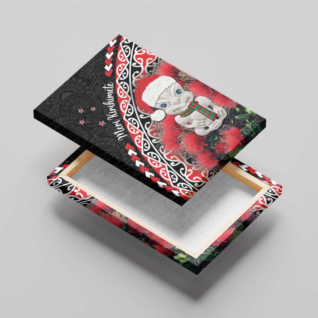 New Zealand Christmas Meri Kirihimete Canvas Wall Art Santa Hei Tiki Pohutukawa LT01 - Polynesian Pride