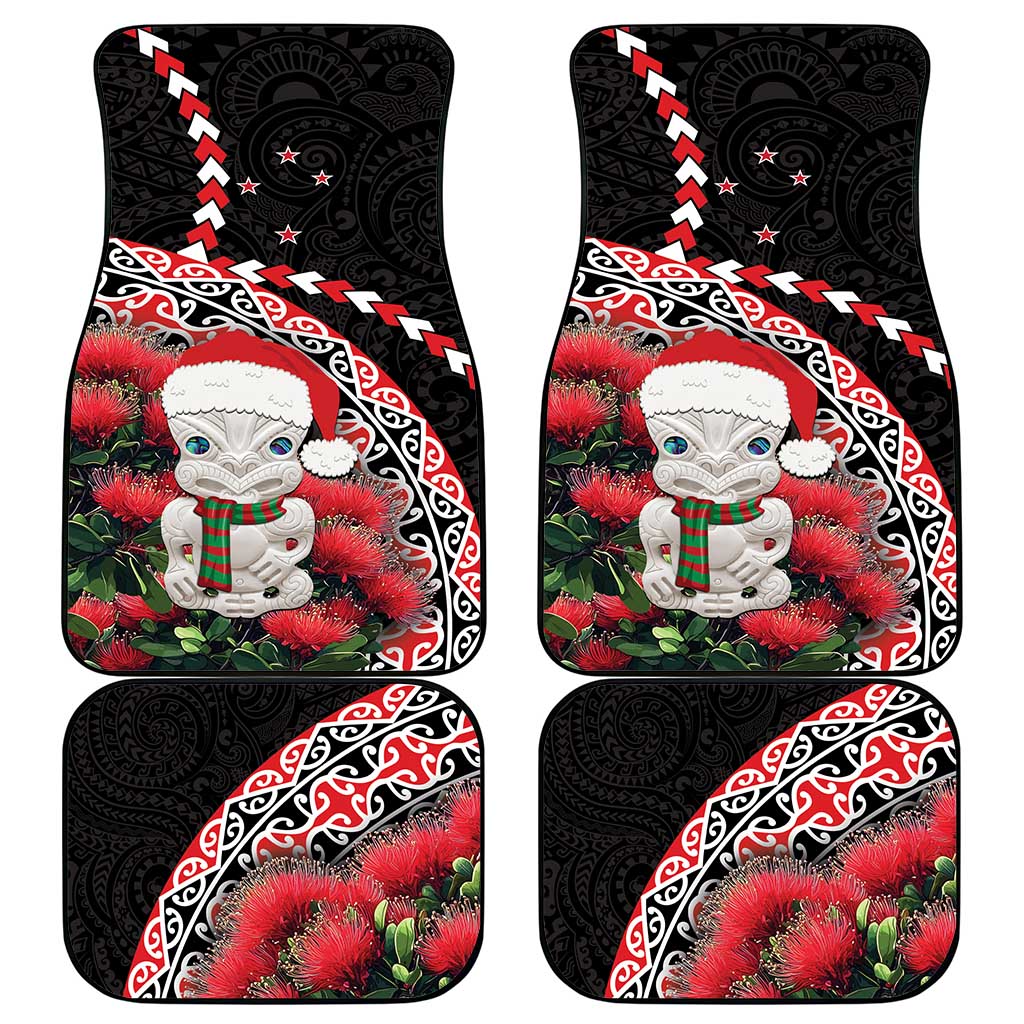 New Zealand Christmas Meri Kirihimete Car Mats Santa Hei Tiki Pohutukawa LT01 - Polynesian Pride