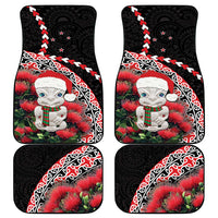 New Zealand Christmas Meri Kirihimete Car Mats Santa Hei Tiki Pohutukawa LT01 - Polynesian Pride