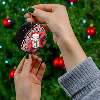 New Zealand Christmas Meri Kirihimete Ceramic Ornament Santa Hei Tiki Pohutukawa LT01 - Polynesian Pride