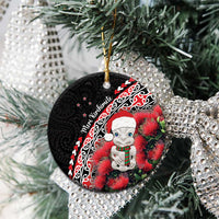 New Zealand Christmas Meri Kirihimete Ceramic Ornament Santa Hei Tiki Pohutukawa LT01 - Polynesian Pride