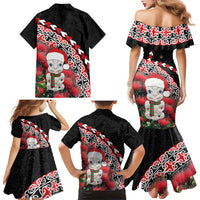 New Zealand Christmas Meri Kirihimete Family Matching Mermaid Dress and Hawaiian Shirt Santa Hei Tiki Pohutukawa LT01 - Polynesian Pride