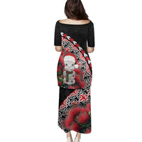 New Zealand Christmas Meri Kirihimete Family Matching Puletasi and Hawaiian Shirt Santa Hei Tiki Pohutukawa LT01 - Polynesian Pride