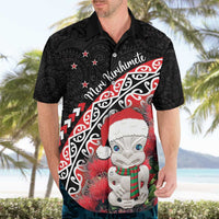 New Zealand Christmas Meri Kirihimete Hawaiian Shirt Santa Hei Tiki Pohutukawa LT01 - Polynesian Pride