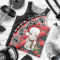 New Zealand Christmas Meri Kirihimete Men Tank Top Santa Hei Tiki Pohutukawa LT01 - Polynesian Pride