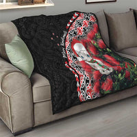 New Zealand Christmas Meri Kirihimete Quilt Santa Hei Tiki Pohutukawa LT01 - Polynesian Pride