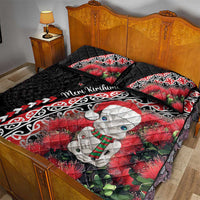 New Zealand Christmas Meri Kirihimete Quilt Bed Set Santa Hei Tiki Pohutukawa LT01 - Polynesian Pride
