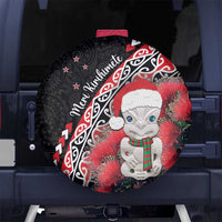 New Zealand Christmas Meri Kirihimete Spare Tire Cover Santa Hei Tiki Pohutukawa LT01 - Polynesian Pride