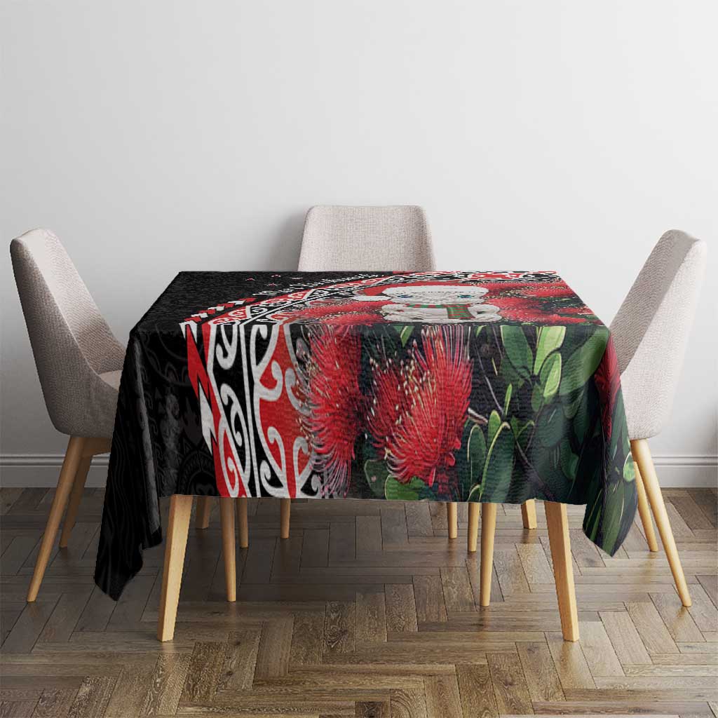 New Zealand Christmas Meri Kirihimete Tablecloth Santa Hei Tiki Pohutukawa LT01 - Polynesian Pride
