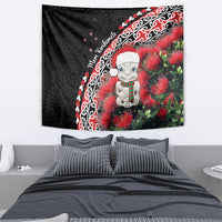 New Zealand Christmas Meri Kirihimete Tapestry Santa Hei Tiki Pohutukawa LT01 - Polynesian Pride