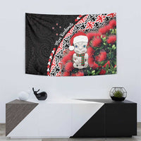 New Zealand Christmas Meri Kirihimete Tapestry Santa Hei Tiki Pohutukawa LT01 - Polynesian Pride