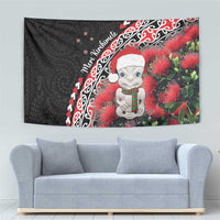 New Zealand Christmas Meri Kirihimete Tapestry Santa Hei Tiki Pohutukawa LT01 - Polynesian Pride
