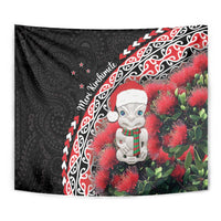 New Zealand Christmas Meri Kirihimete Tapestry Santa Hei Tiki Pohutukawa LT01 - Polynesian Pride