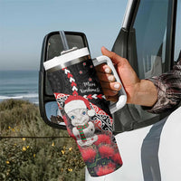 New Zealand Christmas Meri Kirihimete Tumbler With Handle Santa Hei Tiki Pohutukawa LT01 - Polynesian Pride