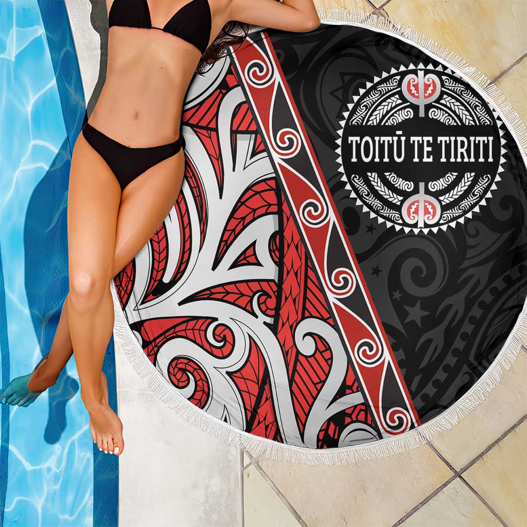 Aotearoa Toitu Te Tiriti Beach Blanket Honour The Treaty New Zealand LT01 - Polynesian Pride