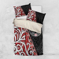 Aotearoa Toitu Te Tiriti Bedding Set Honour The Treaty New Zealand LT01 US Twin 172cm x 218cm Black - Polynesian Pride