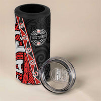 Aotearoa Toitu Te Tiriti 4 in 1 Can Cooler Tumbler Honour The Treaty New Zealand LT01 - Polynesian Pride