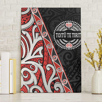 Aotearoa Toitu Te Tiriti Canvas Wall Art Honour The Treaty New Zealand LT01 Without Frame Black - Polynesian Pride