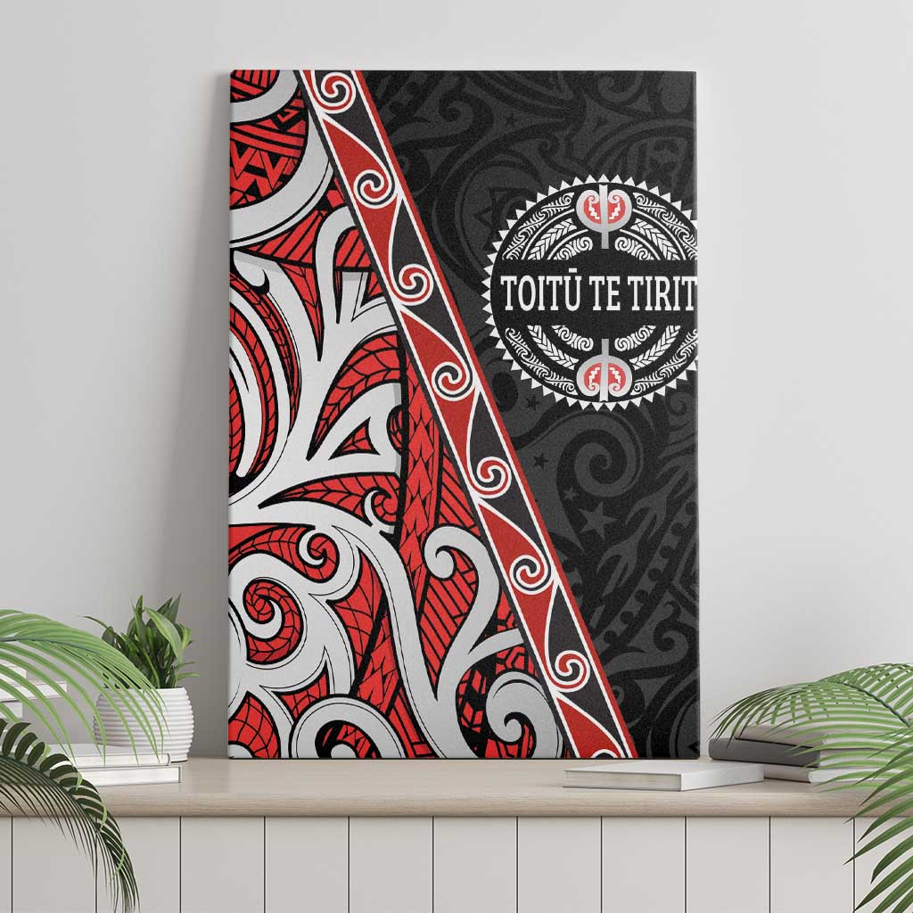 Aotearoa Toitu Te Tiriti Canvas Wall Art Honour The Treaty New Zealand LT01 - Polynesian Pride