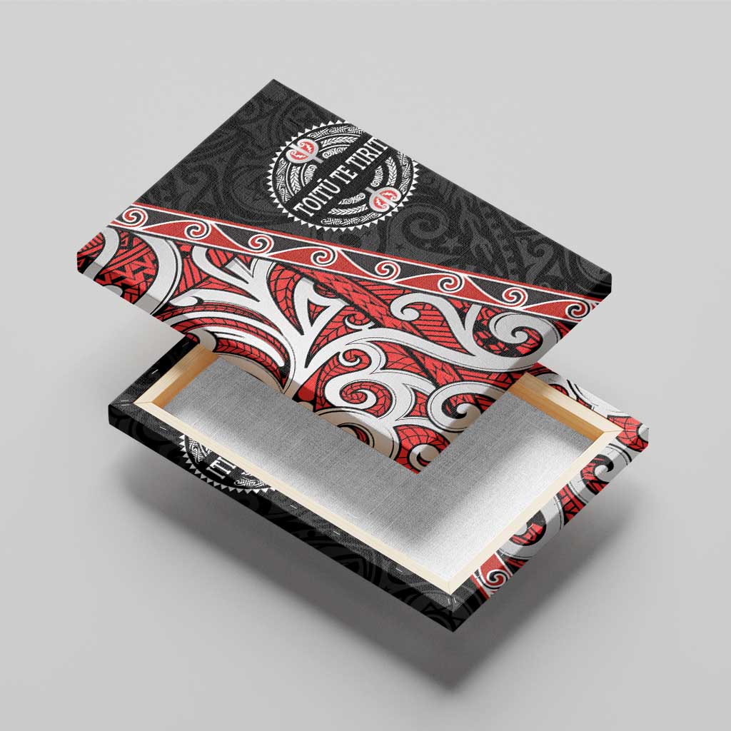 Aotearoa Toitu Te Tiriti Canvas Wall Art Honour The Treaty New Zealand LT01 - Polynesian Pride