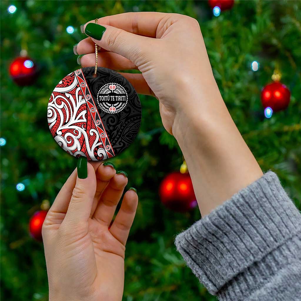 Aotearoa Toitu Te Tiriti Ceramic Ornament Honour The Treaty New Zealand LT01 - Polynesian Pride