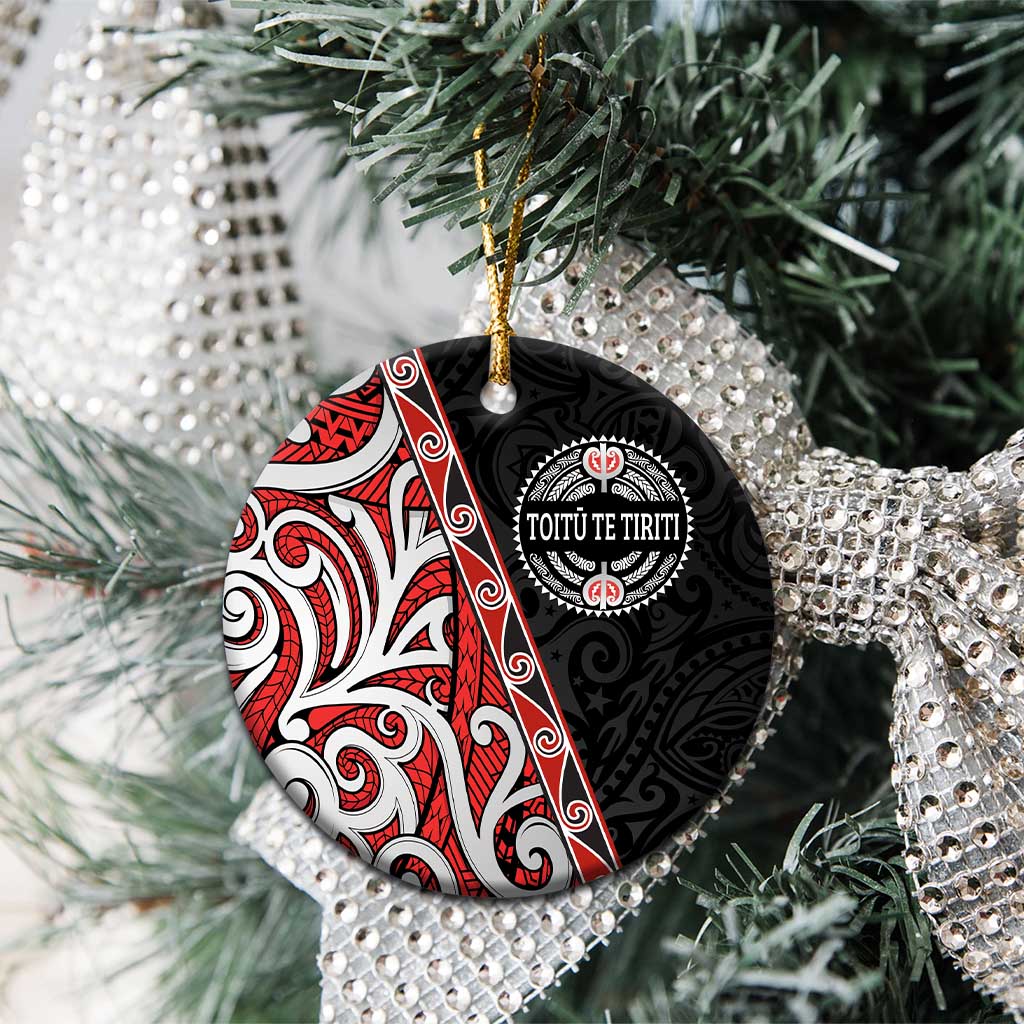 Aotearoa Toitu Te Tiriti Ceramic Ornament Honour The Treaty New Zealand LT01 - Polynesian Pride