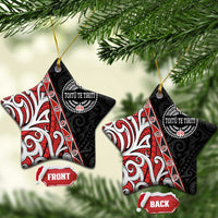 Aotearoa Toitu Te Tiriti Ceramic Ornament Honour The Treaty New Zealand LT01 Star Black - Polynesian Pride