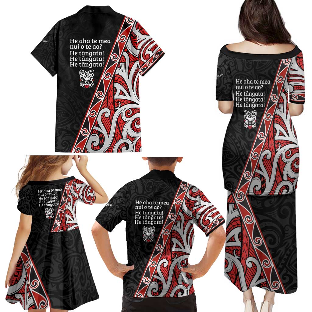 Aotearoa Toitu Te Tiriti Family Matching Puletasi and Hawaiian Shirt Honour The Treaty New Zealand LT01 - Polynesian Pride
