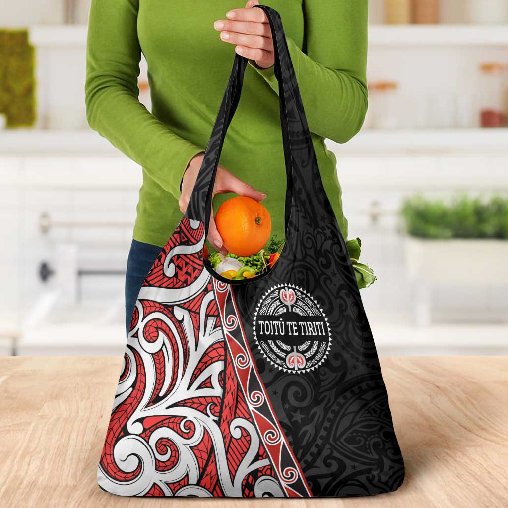 Aotearoa Toitu Te Tiriti Grocery Bag Honour The Treaty New Zealand LT01 - Polynesian Pride