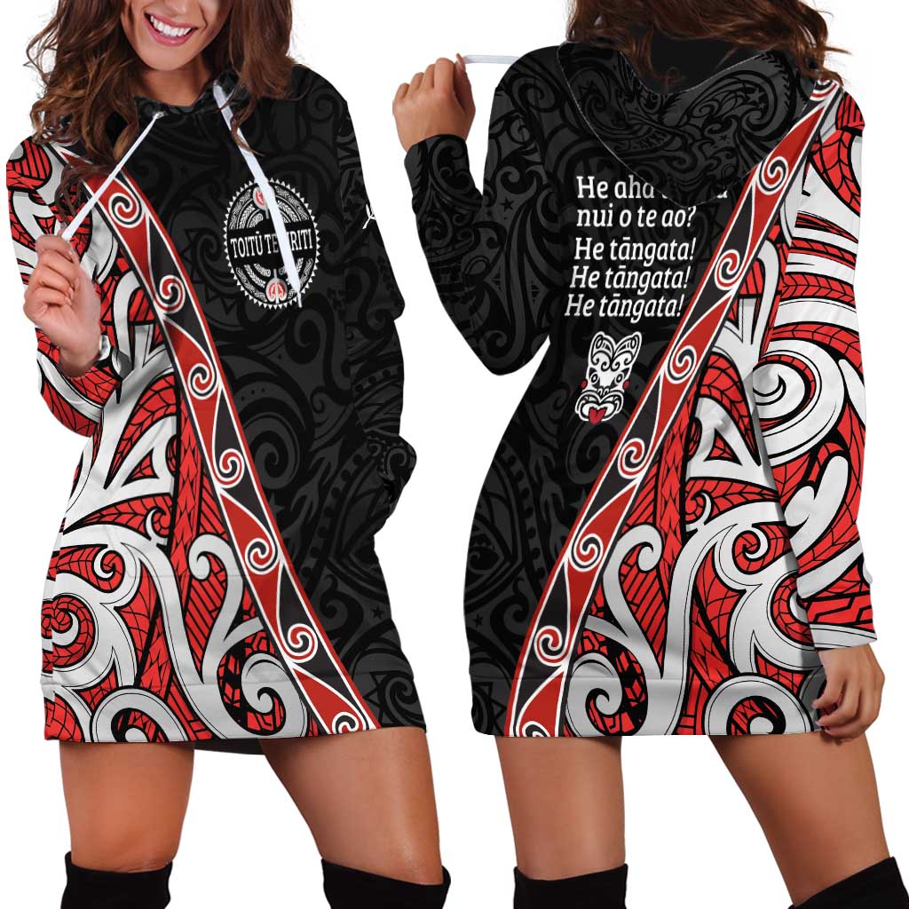 Aotearoa Toitu Te Tiriti Hoodie Dress Honour The Treaty New Zealand LT01 - Polynesian Pride