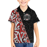Aotearoa Toitu Te Tiriti Kid Hawaiian Shirt Honour The Treaty New Zealand LT01 Kid Black - Polynesian Pride