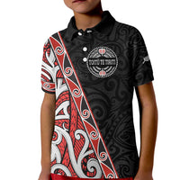 Aotearoa Toitu Te Tiriti Kid Polo Shirt Honour The Treaty New Zealand LT01 Kid Black - Polynesian Pride
