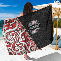 Aotearoa Toitu Te Tiriti Sarong Honour The Treaty New Zealand LT01 One Size 44 x 66 inches Black - Polynesian Pride