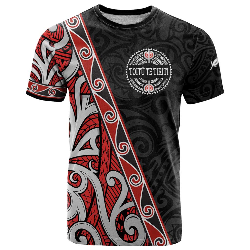 Aotearoa Toitu Te Tiriti T Shirt Honour The Treaty New Zealand LT01 Black - Polynesian Pride