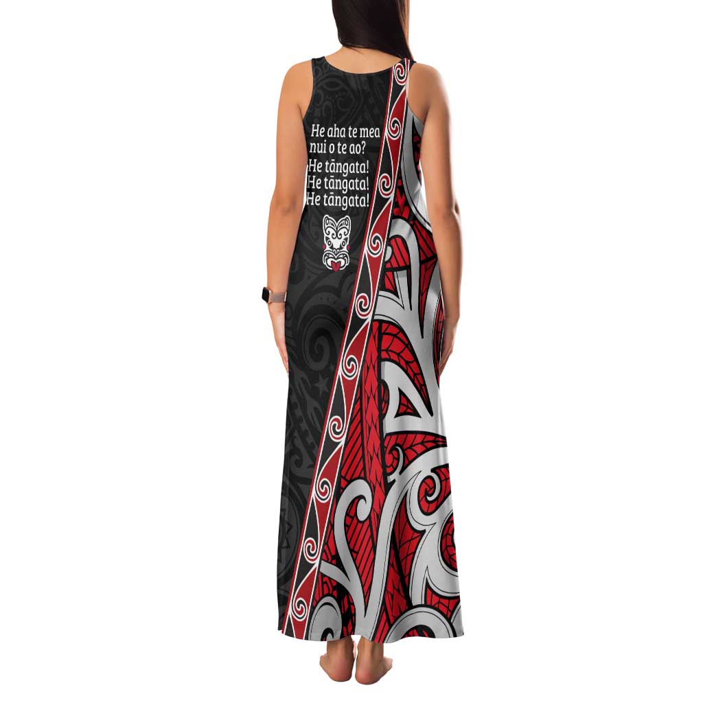 Aotearoa Toitu Te Tiriti Tank Maxi Dress Honour The Treaty New Zealand LT01 - Polynesian Pride