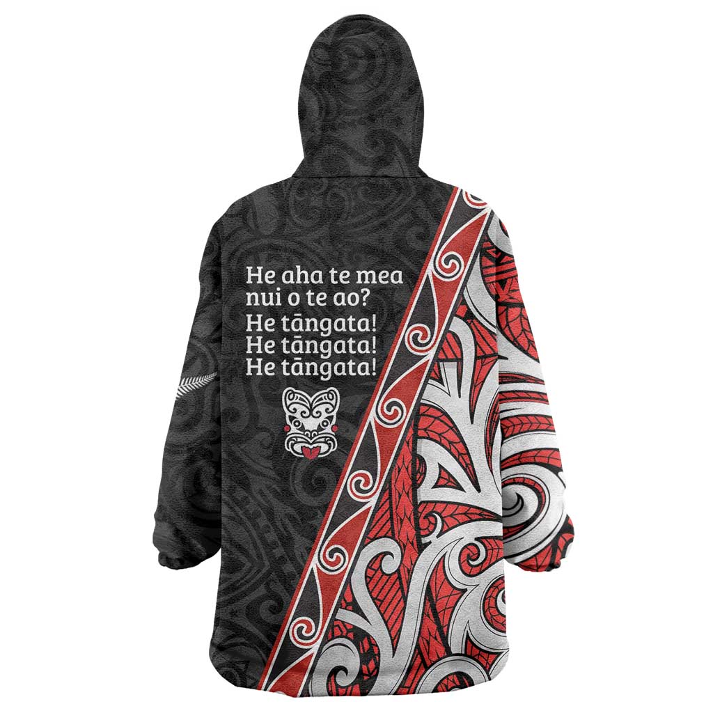 Aotearoa Toitu Te Tiriti Wearable Blanket Hoodie Honour The Treaty New Zealand LT01 - Polynesian Pride